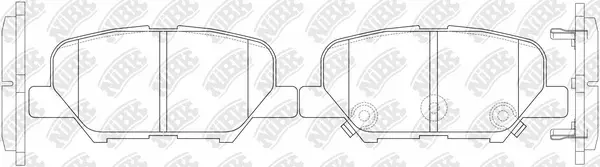 Kit de plaquettes de frein, frein à disque NiBK PN25003