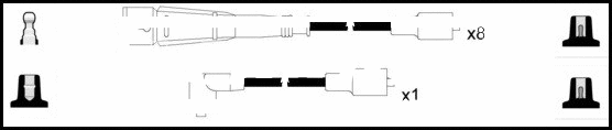 Kit de câbles d'allumage LEMARK HOES807
