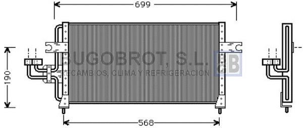 Condenseur, climatisation BUGOBROT 62-HY5040