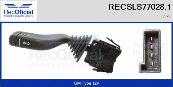 Commutateur de colonne de direction RECOFICIAL RECSLS77028.1