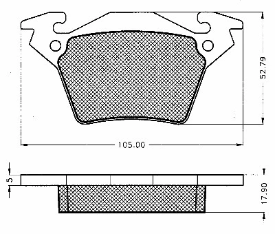Kit de plaquettes de frein, frein à disque BSF 10573