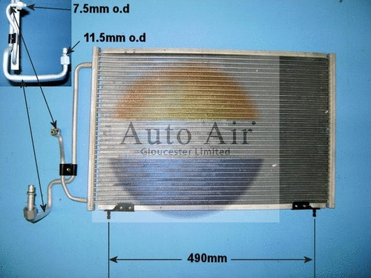 Condenseur, climatisation AUTO AIR GLOUCESTER 16-2086