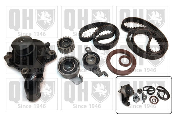 Pompe à eau + kit de courroie crantée QUINTON HAZELL QBPK1572