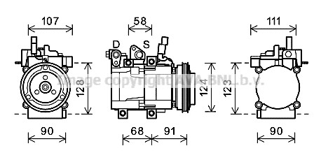 Compresseur, climatisation PRASCO HYK321