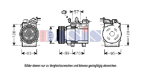 Compresseur, climatisation AKS DASIS 851844N