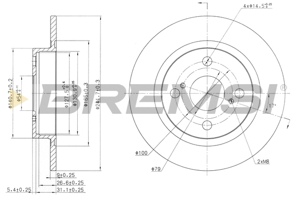 Disque de frein BREMSI CD6401S