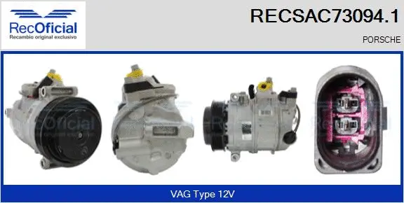 Compresseur, climatisation RECOFICIAL RECSAC73094.1