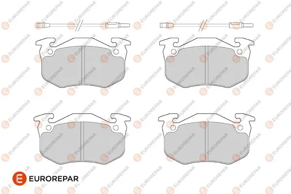 Kit de plaquettes de frein, frein à disque EUROREPAR 1686269780