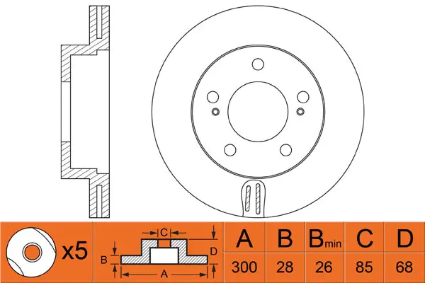 Disque de frein FIT FR0561V