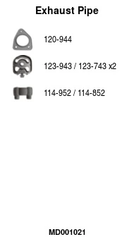 Tuyau d'échappement FA1 MD001021