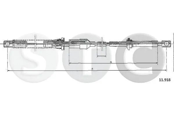 Câble d'accélération STC T481879