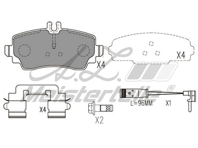 Kit de plaquettes de frein, frein à disque A.Z. Meisterteile AZMT-44-022-1578