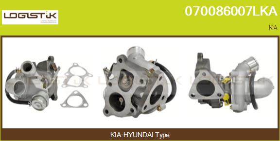 Turbocompresseur, suralimentation LGK 070086007LKA
