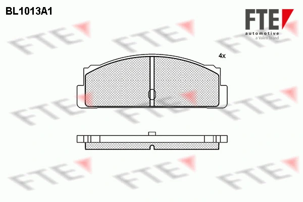 Kit de plaquettes de frein, frein à disque FTE 9010006