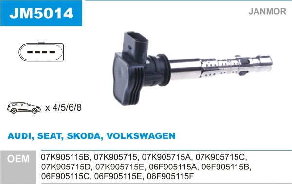 Bobine d'allumage JANMOR JM5014
