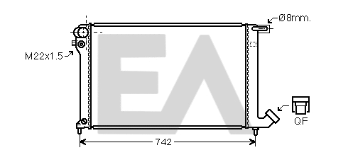 Radiateur, refroidissement du moteur EACLIMA 31R10083