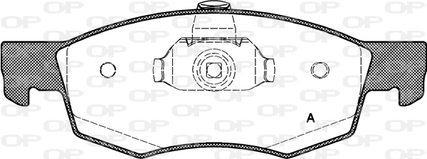 Kit de plaquettes de frein, frein à disque OPEN PARTS BPA0172.30