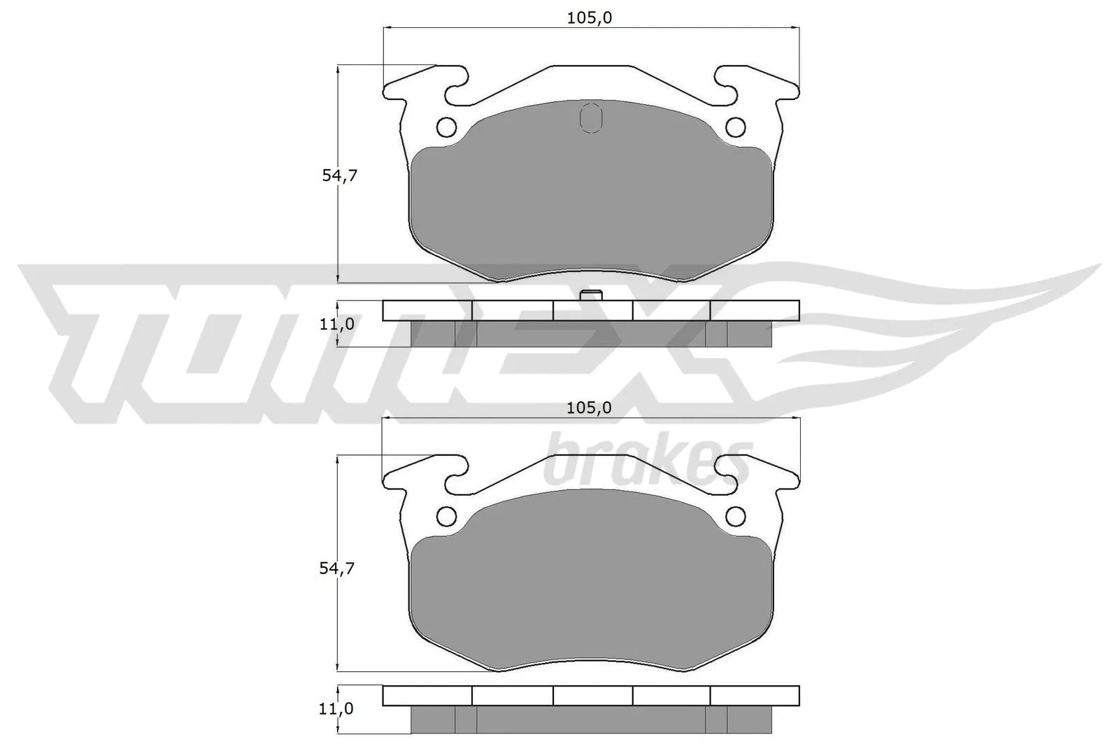 Kit de plaquettes de frein, frein à disque TOMEX Brakes TX 10-502