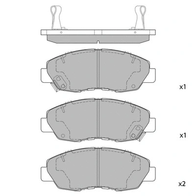 Kit de plaquettes de frein, frein à disque HAGEN GP1109B