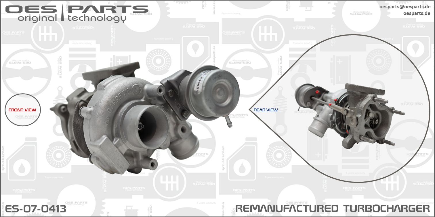 Turbocompresseur, suralimentation OES PARTS ES-07-0413