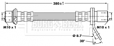Flexible de frein BORG & BECK BBH6752