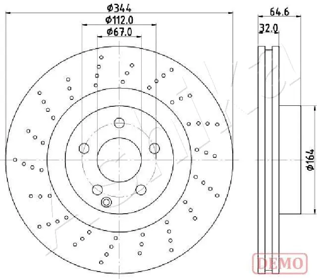 Disque de frein ASHIKA 60-00-0558C