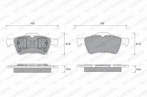 Kit de plaquettes de frein, frein à disque WEEN 151-1246
