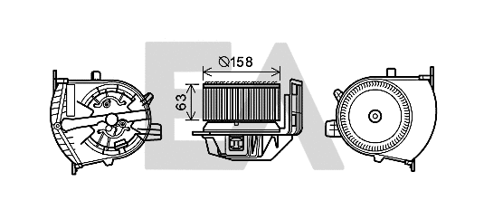 Moteur électrique, pulseur d'air habitacle EACLIMA 42A60015