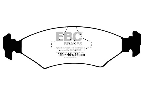 Kit de plaquettes de frein, frein à disque EBC Brakes DP5415NDX
