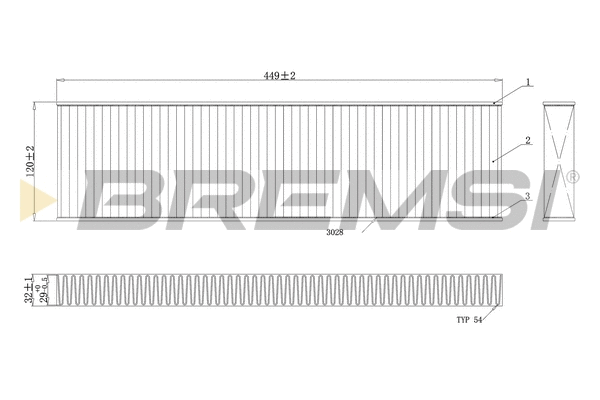 Filtre, air de l'habitacle BREMSI FC0474A