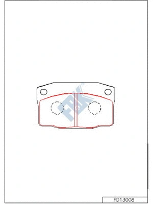 Kit de plaquettes de frein, frein à disque FBK FD13008