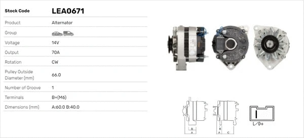 Alternateur LUSA LEA0671