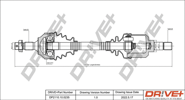 Arbre de transmission Dr!ve+ DP2110.10.0235