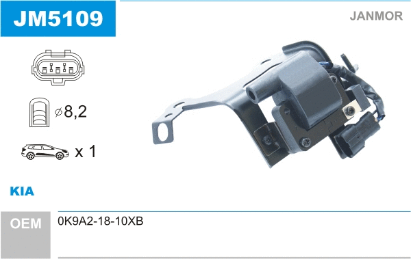 Bobine d'allumage JANMOR JM5109