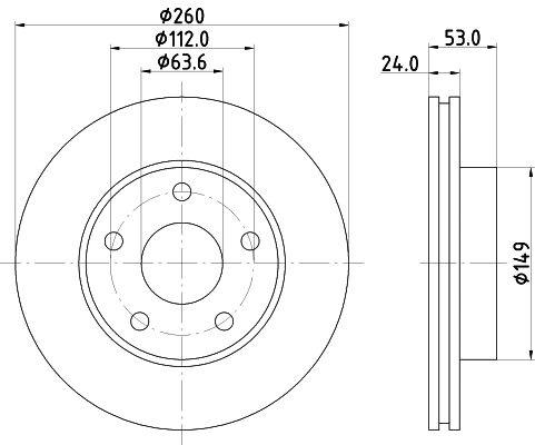 Disque de frein PAGID 51018