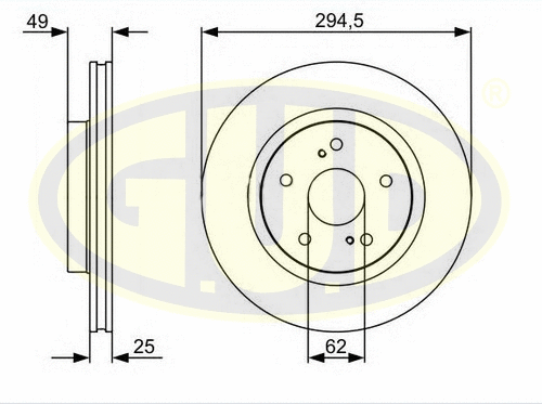 Disque de frein G.U.D. GDB125190