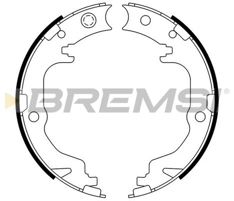 Jeu de mâchoires de frein, frein de stationnement BREMSI GF4886
