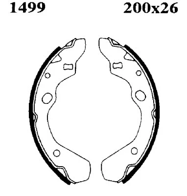 Jeu de mâchoires de frein BSF 01499