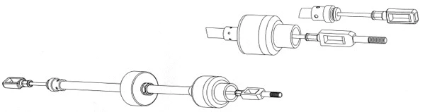 Tirette à câble, commande d'embrayage CEF CT01124