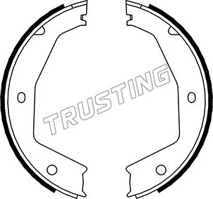 Jeu de mâchoires de frein, frein de stationnement TRUSTING 048.002