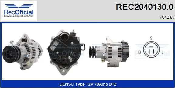 Alternateur RECOFICIAL REC2040130.0