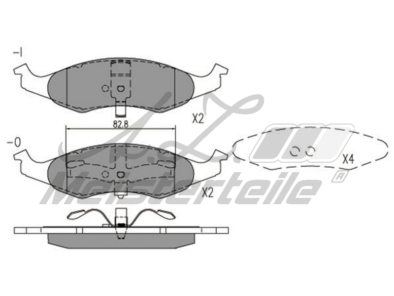 Kit de plaquettes de frein, frein à disque A.Z. Meisterteile AZMT-44-022-2328
