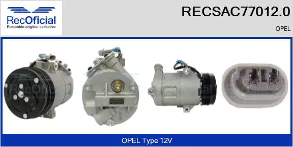 Compresseur, climatisation RECOFICIAL RECSAC77012.0