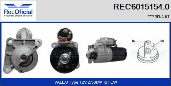 Démarreur RECOFICIAL REC6015154.0
