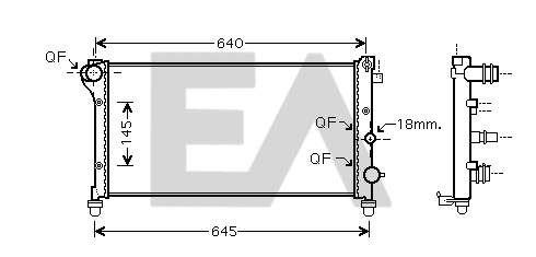 Radiateur, refroidissement du moteur EACLIMA 31R25118