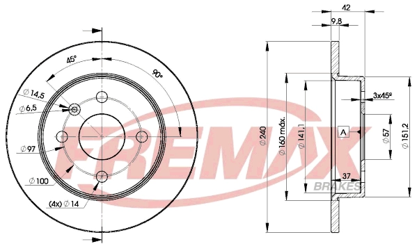 Disque de frein FREMAX BD-9108