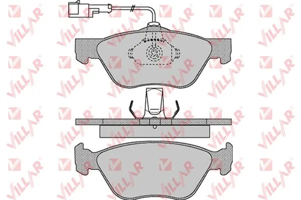 Kit de plaquettes de frein, frein à disque VILLAR 626.1098