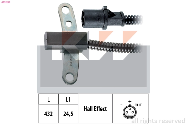 Capteur d'angle, vilebrequin KW 453 253