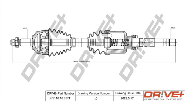 Arbre de transmission Dr!ve+ DP2110.10.0271