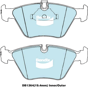 Kit de plaquettes de frein, frein à disque BENDIX-SEA DB1364 GCT
